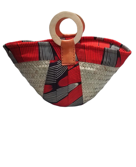 Makuti Basket with Kitenge lining