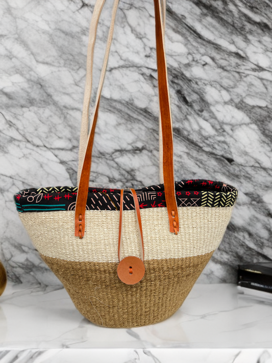 Mukami: Kiondo with Kitenge Lining