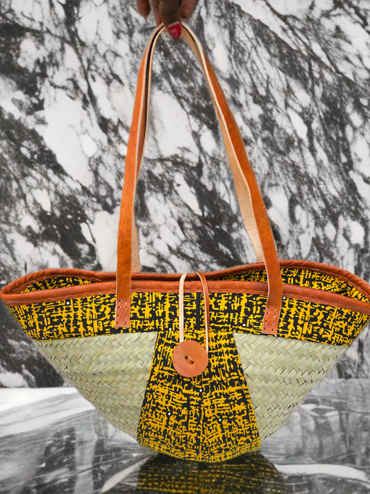 Mandi: Makuti basket with Kitenge lining