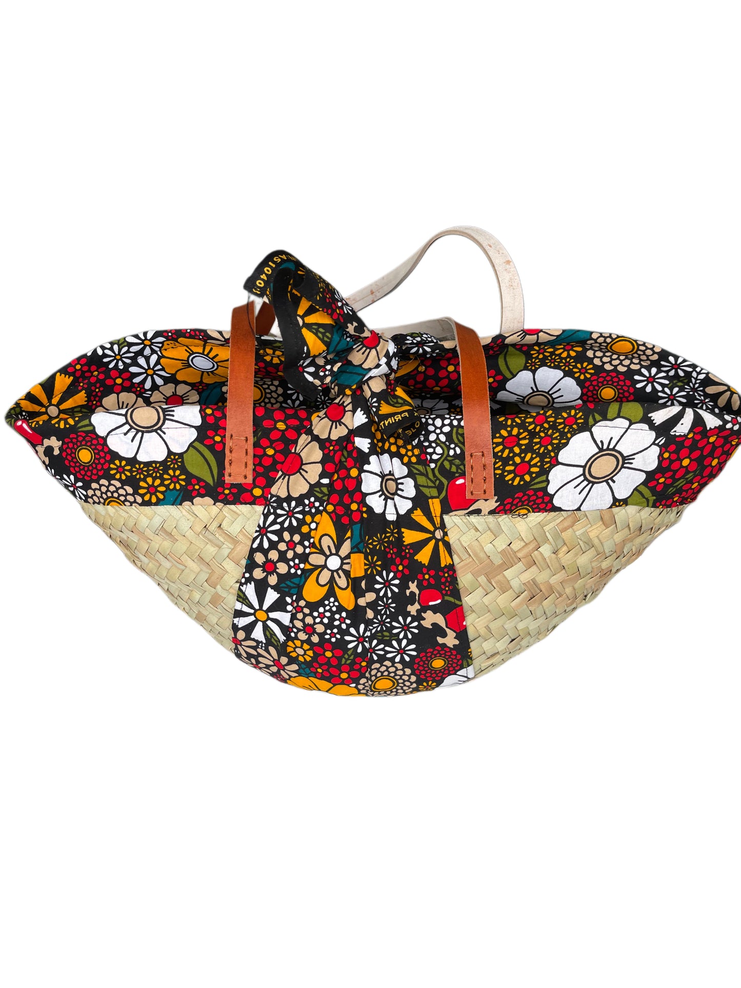Makuti basket with Kitenge fabric