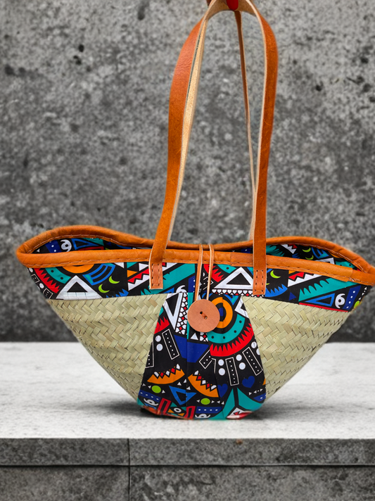 Mandi: Makuti basket with Kitenge lining