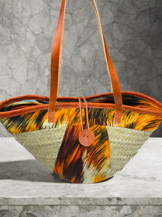 Mandi: Makuti basket with Kitenge lining