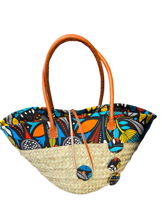 Mwini - Makuti basket with strong leather handles