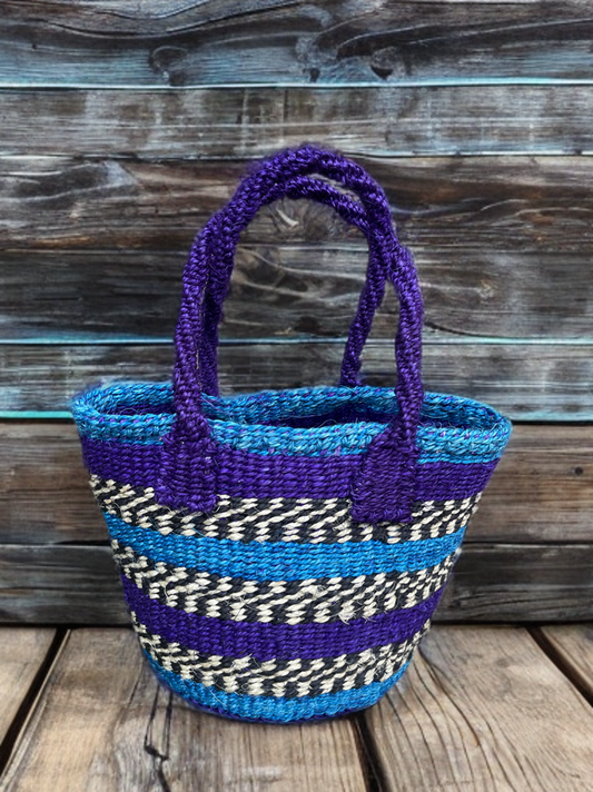 MUTHUI: Petite sized kiondo basket with sisal handles