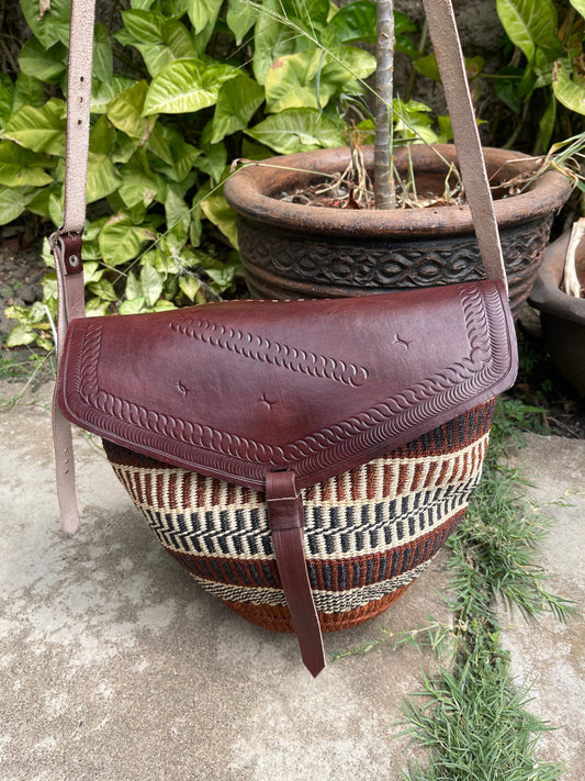 Tan brown sling bag
