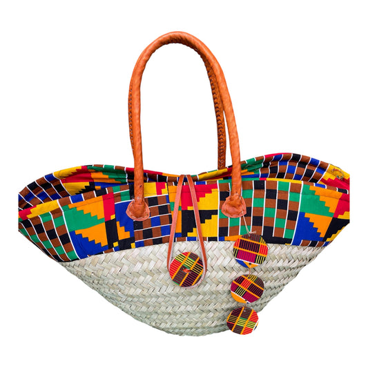 Mandy: Makuti basket with Kitenge lining and sokota handles